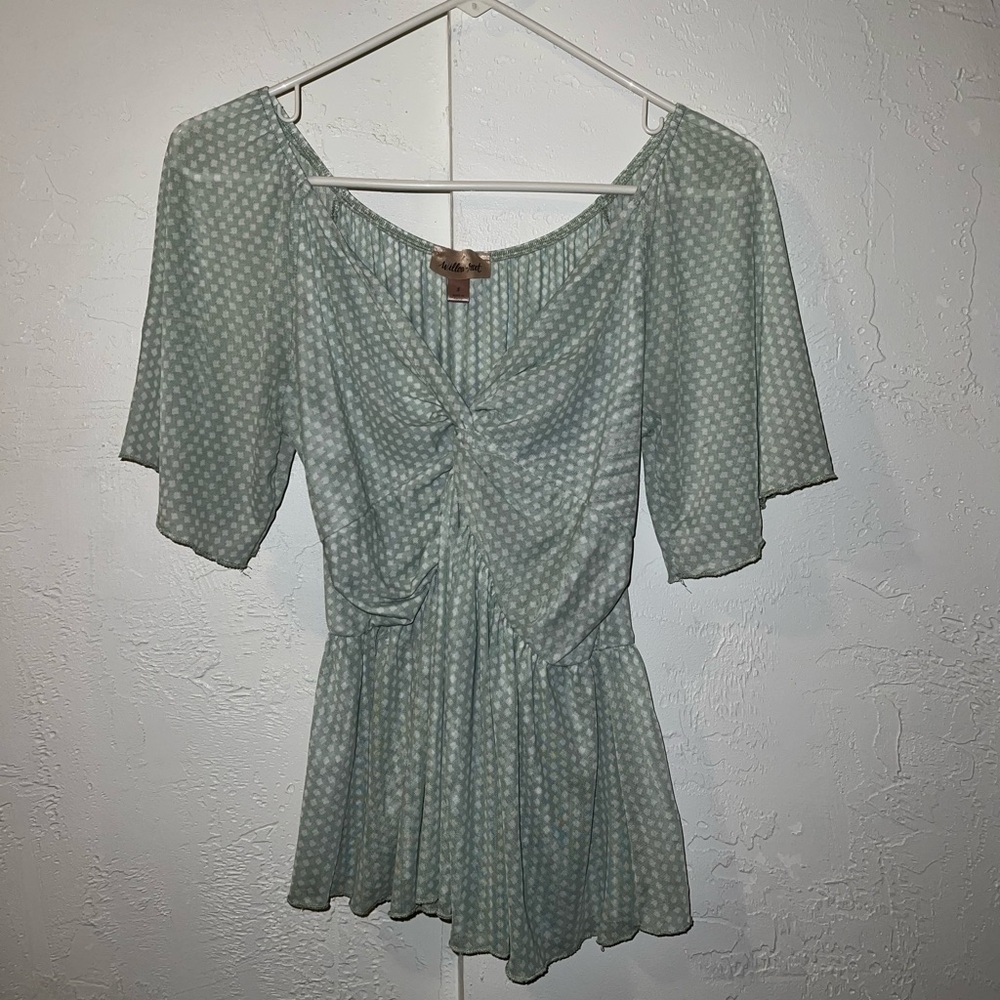 Willow & Root Flutter Sleeve Blouse